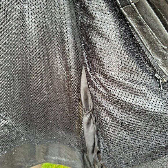 VINTAGE/RETRO BIKER JACKET BLACK/ORANGE ITALIAN LEATHER - HARD TO FIND - Picture 10 of 15